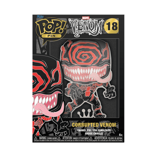 Funko Pop! Pin Corrupted Venom #18 — Marvel Venom; box #18