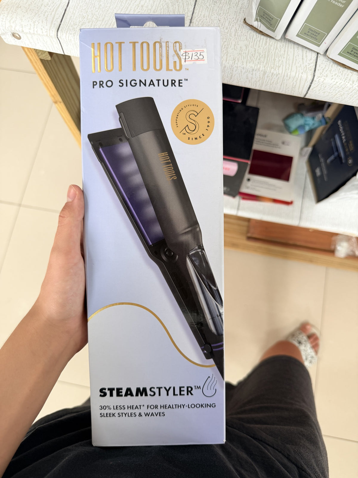 Hot Tools Pro Signature SteamStyler — Black / gold