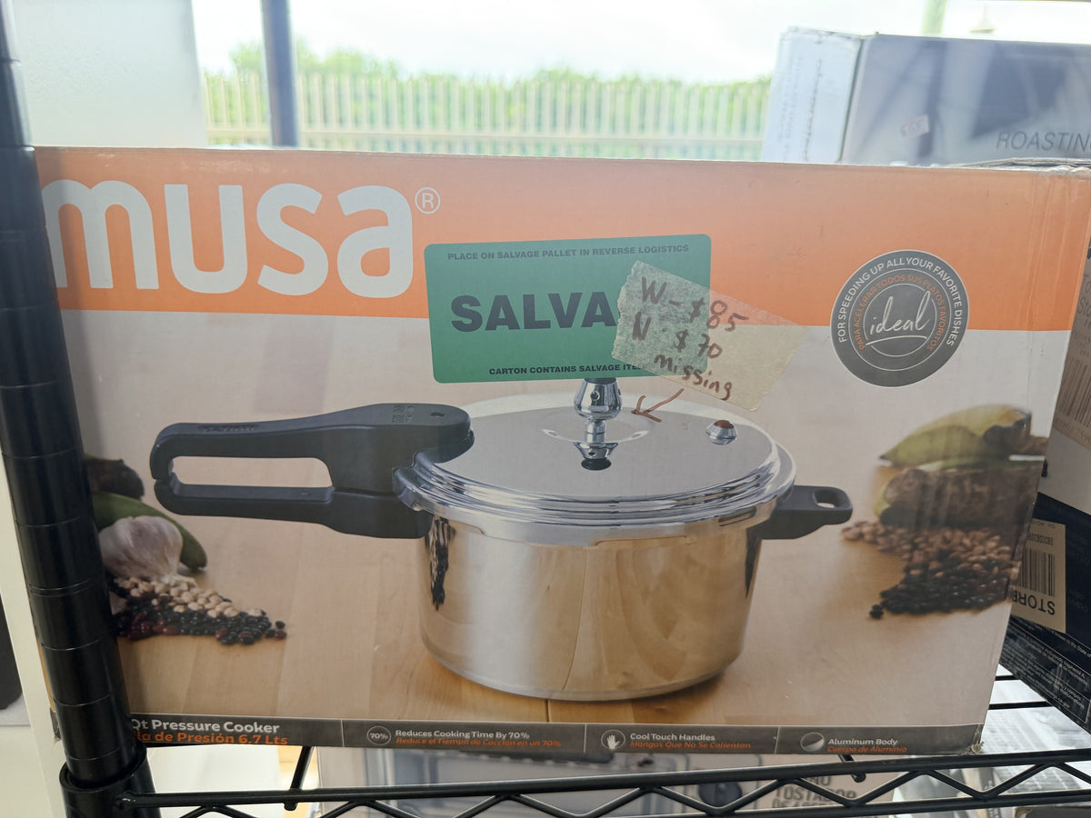 Imusa 7-Quart Aluminum Pressure Cooker — 6.7 L / 7 qt