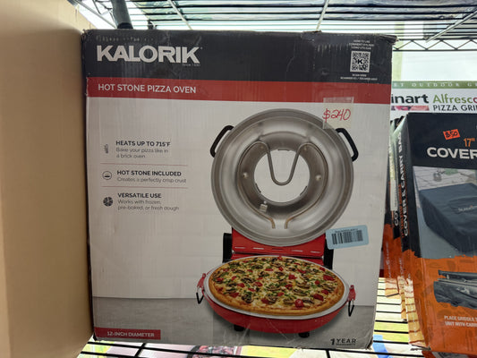 Kalorik Red High Heat Stone Pizza Oven — Red; 12-inch capacity