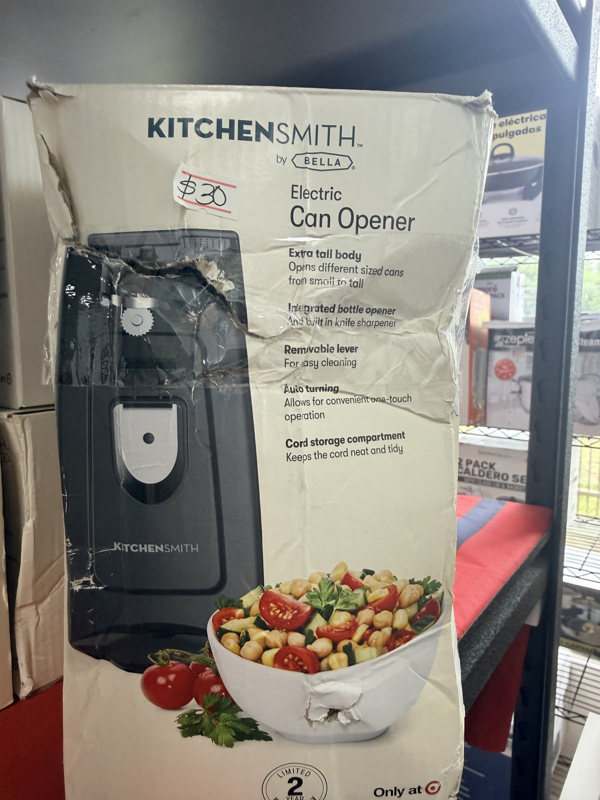 KitchenSmith by Bella Electric Can Opener — Black