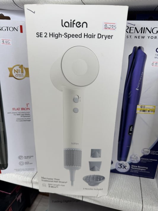 Laifen SE 2 High-Speed Hair Dryer — White; 3 nozzles
