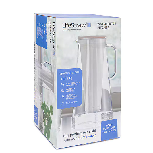 LifeStraw Home Water Filter Pitcher — 10 cup; BPA-free