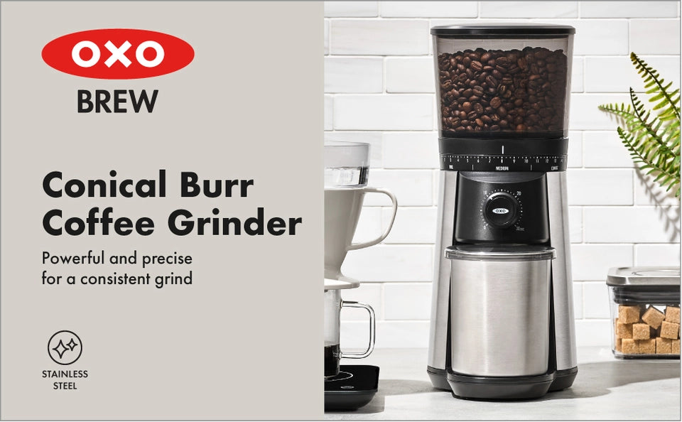 OXO Brew Conical Burr Coffee Grinder — Stainless Steel/Black