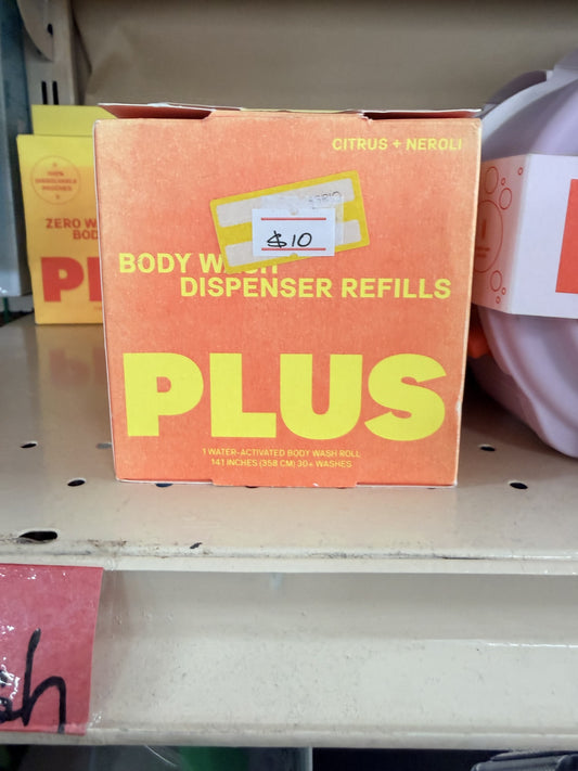 PLUS Zero-Waste Body Wash Dispenser Refill — Citrus + Neroli; 30+ washes