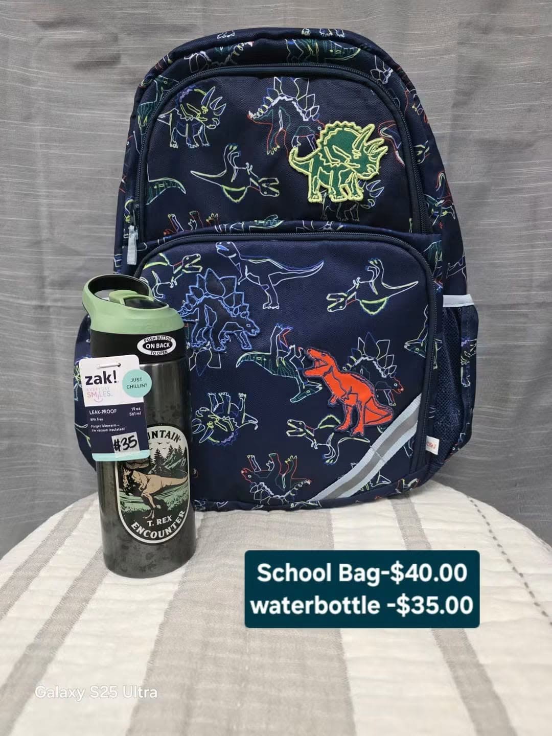 Dinosaur Print School Backpack