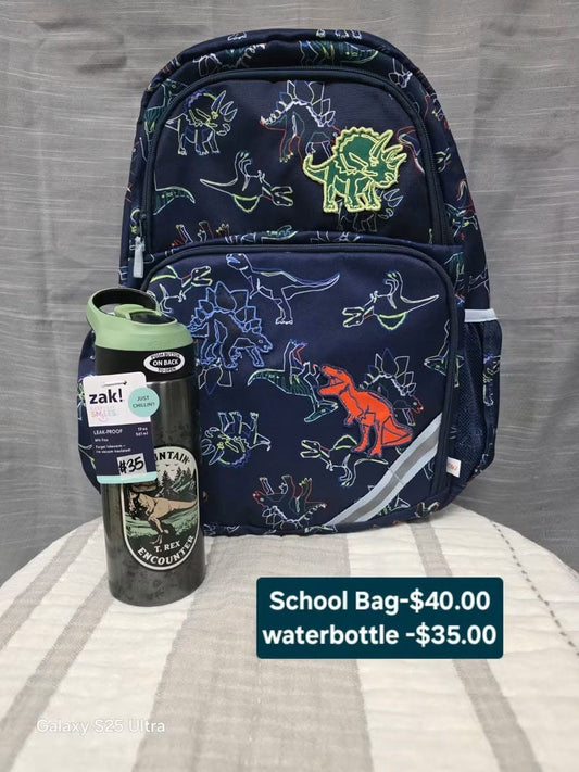 Dinosaur Print School Backpack