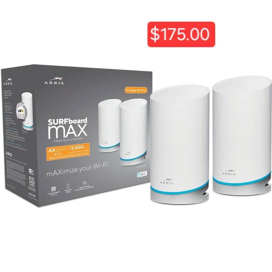 ARRIS SURFboard mAX AX6600 Mesh Wi-Fi 6 System