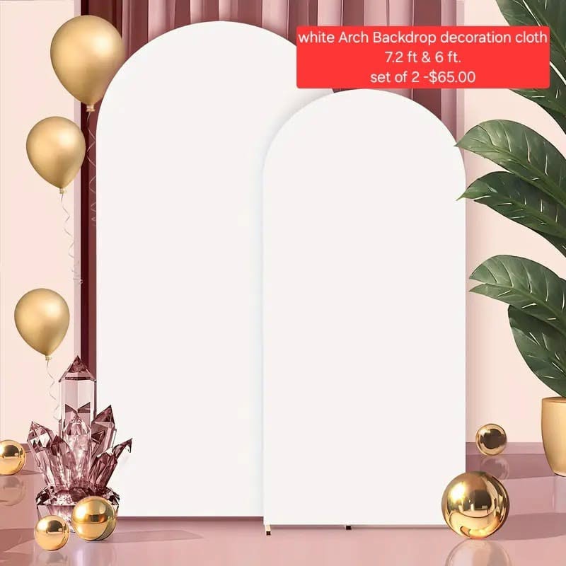 White Arch Backdrop Decoration Cloth Set