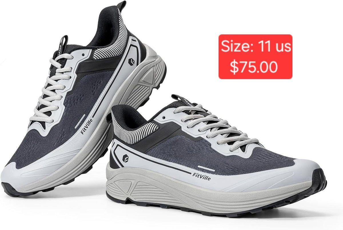 FitVille Gray Athletic Sneakers