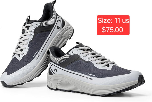 FitVille Gray Athletic Sneakers