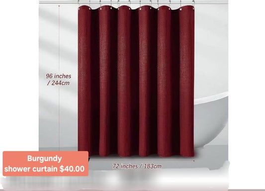 Burgundy Shower Curtain