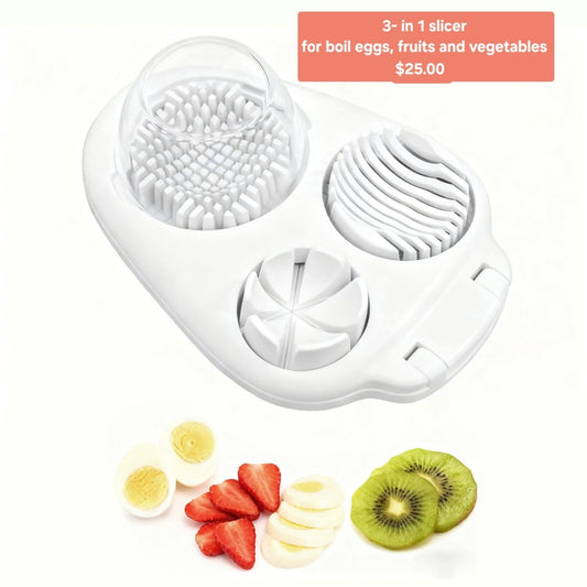 3-in-1 Egg, Fruit and Vegetable Slicer
