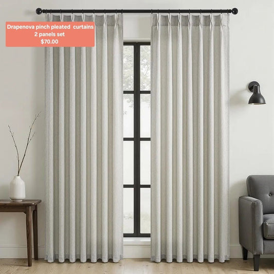 Drapenova Pinch-Pleated Curtain Set