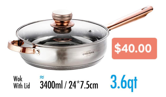 Queen Royal Wok with Lid