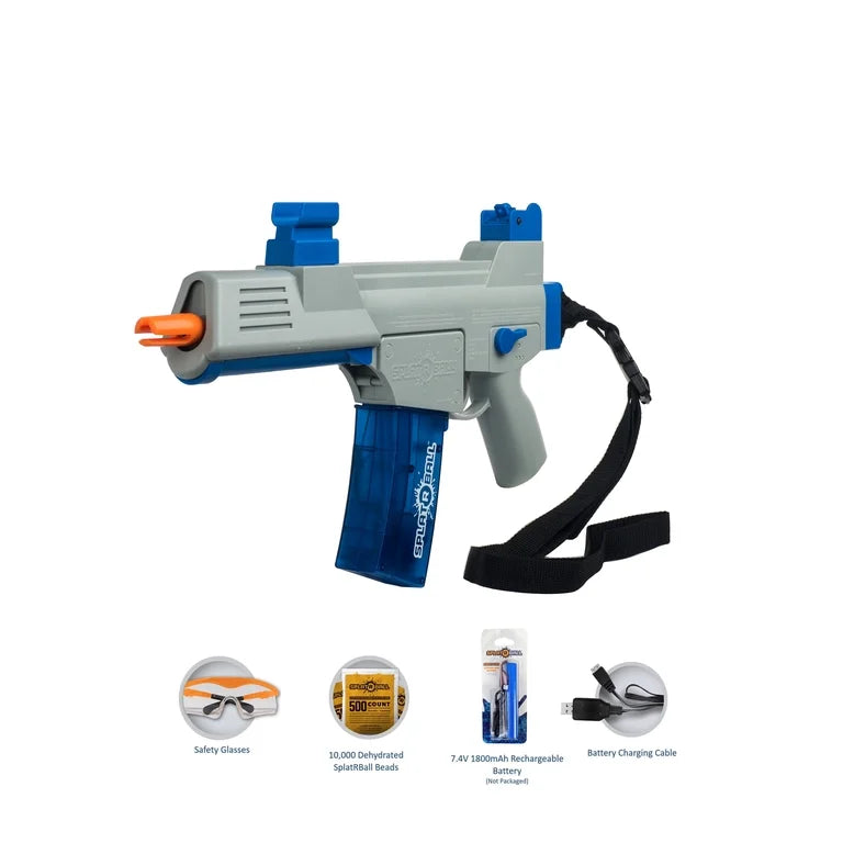 SplatRBall Full-Automatic Water Bead Blaster Kit — Gray/Blue