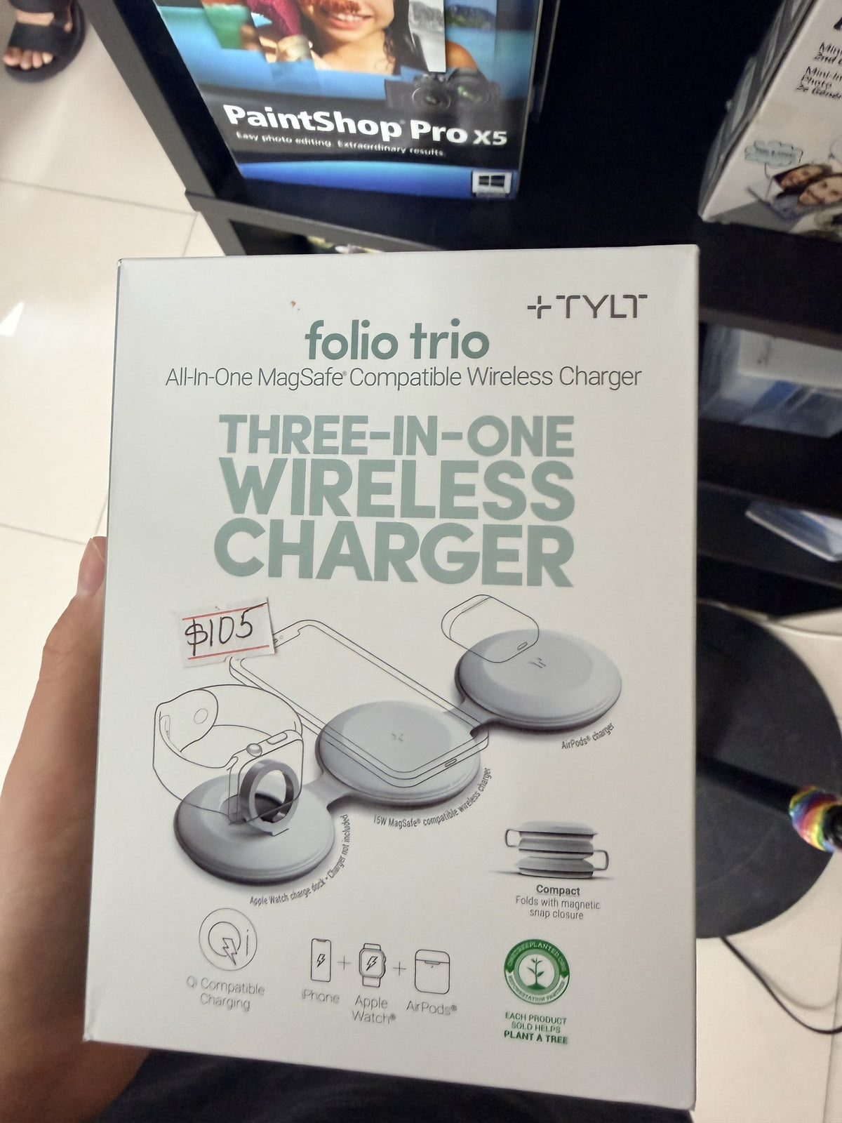 TYLT Folio Trio MagSafe-Compatible Wireless Charger — 3-in-1 folding charger