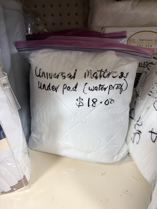 Universal Waterproof Mattress Underpad — White